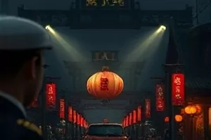 《子夜电台》横版封面：直播间红色指示灯与老式话筒